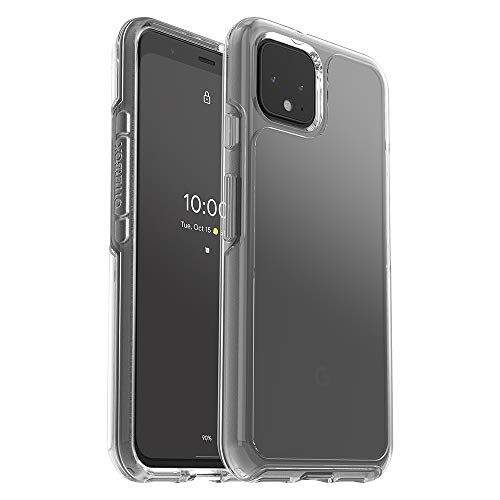 OtterBox Symmetry Series Clear Phone Case for Google Pixel 4 Clear Scratch Resistant Drop Proof Slim Design Raised Beveled Edge Screen Bumper