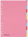 Best Value punched Dividers A4 10 Part Multi Colour