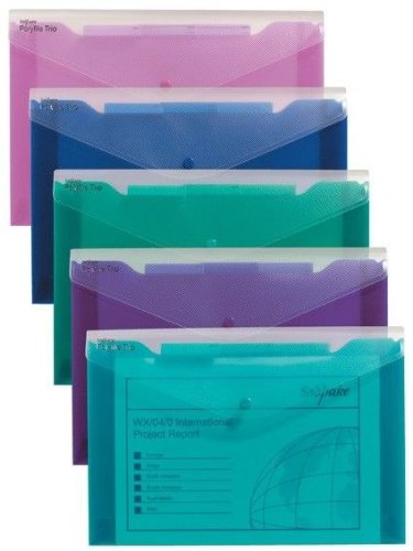 Best Value Snopake Polyfile Trio Foolscap Electra Assorted Pack 5 14967