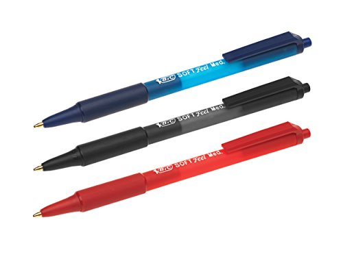 Best Value BIC Soft Feel Ballpoint Pens Medium Point (1.0 mm) - Blue, Box of 12