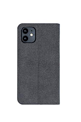 techair Classic Essential Folio - Flip cover for mobile phone - textured polyester - grey - for Apple iPhone 11