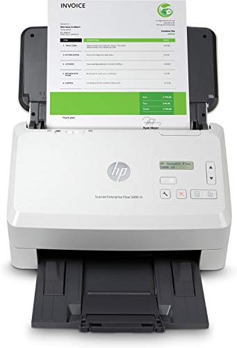 HP ScanJet Enterprise Flow 5000 s5 - Document scanner - CMOS / CIS - Duplex - 216 x 3100 mm - 600 dpi x 600 dpi - up to 65 ppm (mono) / up to 65 ppm (colour) - ADF (80 sheets) - up to 7500 scans per day - USB 3.0