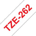 Brother TZe-262 - Red on white - Roll (3.6 cm x 8 m) 1 roll(s) laminated tape - for P-Touch PT-3600, 550, 9200, 9400, 9500, 9600, 9700, 9800, D800, P900, P950