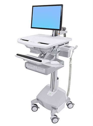 Ergotron StyleView Cart with LCD Arm, LiFe Powered, 2 Drawers - Cart - for LCD display / PC equipment (open architecture) - lockable - aluminium, zinc-plated steel, high-grade plastic - screen size: up to 24" - 40 Ah - lithium