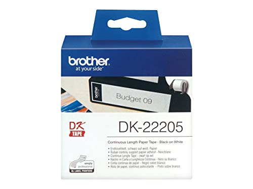 Brother DK-22205 - Black on white - Roll (6.2 cm x 30.5 m) thermal paper - for Brother QL-1050, 1060, 500, 550, 560, 570, 580, 600, 650, 700, 710, 720, 820