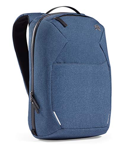 STM Myth 15 Inch Backpack Notebook Case Slate Blue and Black Slingtech Cable Ready Luggage Pass Through with Comfort Carry Scratch Resistant Water Res