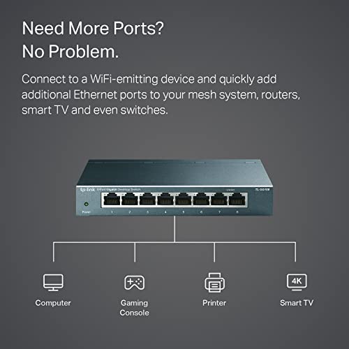 Switch Ethernet 8 Porte RJ45 10/100/1000 Mbps TP-Link TL-SG108