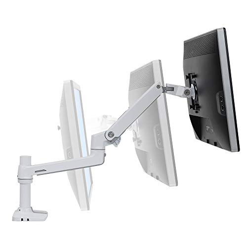 Ergotron LX - Mounting kit (articulating arm, desk clamp mount, pole, extension bracket) for LCD display - aluminium, durable steel - white - screen size: up to 32" - desktop