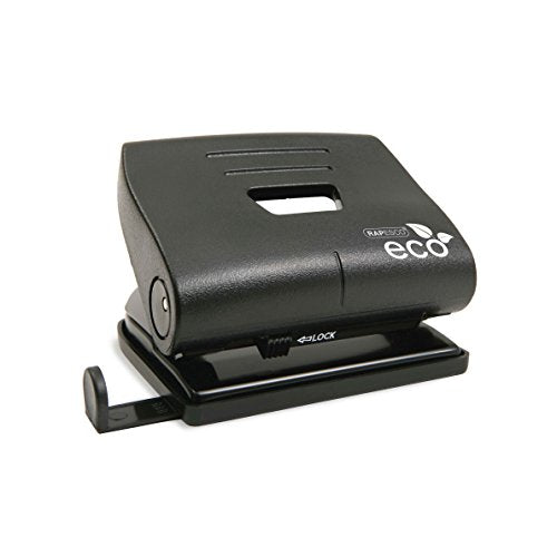 Best Value Rapesco Eco 2 Hole Punch 100% Recycled Material, 20 sheet Capacity - Black