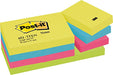 Best Value Post-it 3M87121 Notes, 38 x 51 mm - Energetic Colours, 12 Pads (100 Sheets Per Pad)