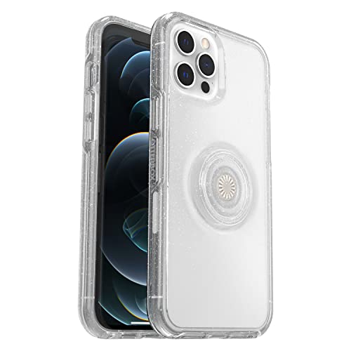 OtterBox Otter + Pop Symmetry Series Clear - Back cover for mobile phone - polycarbonate, synthetic rubber - stardust pop - for Apple iPhone 12 Pro Max