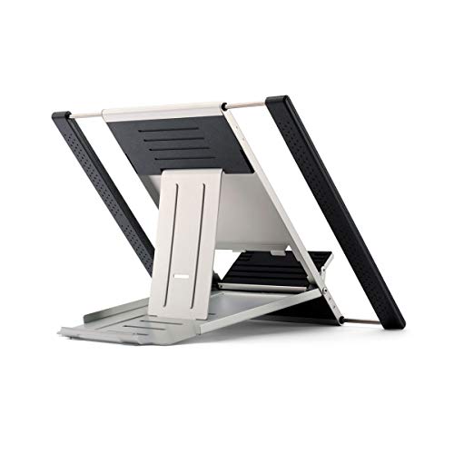 NewStar Portable Laptop and Tablet Desk Stand - Silver - Stand for notebook / tablet - neoprene - silver - screen size: 10"-22" - desktop