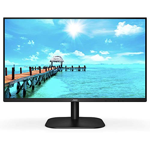 AOC 27B2DA - LED monitor - 27" - 1920 x 1080 Full HD (1080p) @ 75 Hz - IPS - 250 cd/m - 1000:1 - 4 ms - HDMI, DVI, VGA - speakers - black