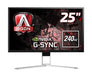 AOC Gaming AG251FG - AGON Series - LED monitor - 24.5" - 1920 x 1080 @ 240 Hz - TN - 400 cd/m - 1000:1 - 1 ms - HDMI, DisplayPort - speakers - black, red