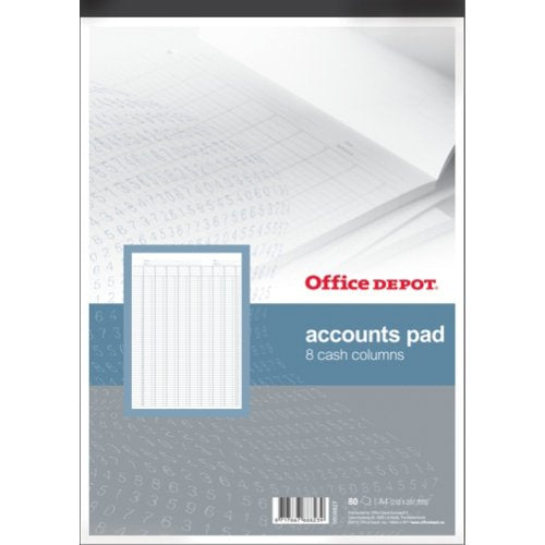 Best Value Accounts Pad A4 8 Cash Columns