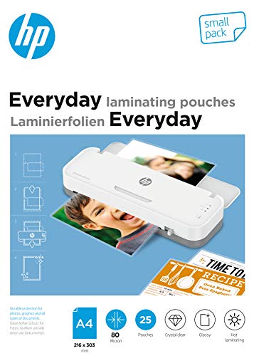 HP Everyday Laminating Pouches A4 80 micron Pack 25 9153