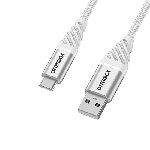 OtterBox Premium - USB cable - USB-C (M) to USB (M) - USB 2.0 - 3 A - 1 m - cloud white