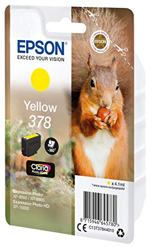 Epson 378 - 4.1 ml - yellow - original - blister - ink cartridge - for Expression Home XP-8605, 8606, Expression Home HD XP-15000, Expression Photo XP-8500, 8505