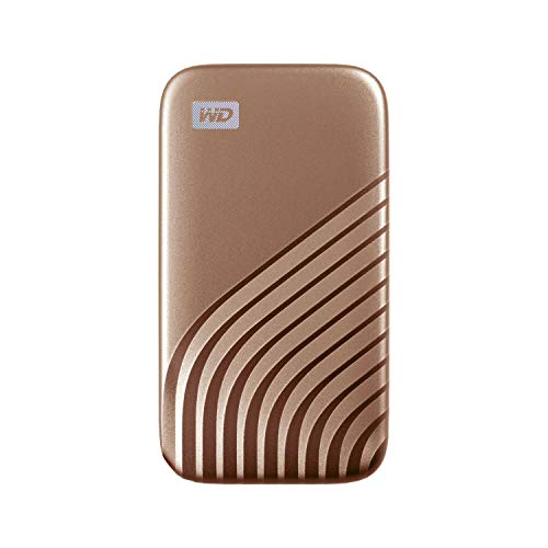 WD My Passport WDBAGF0020BGD - Solid state drive - encrypted - 2 TB - external (portable) - USB 3.2 Gen 2 (USB-C connector) - 256-bit AES - gold