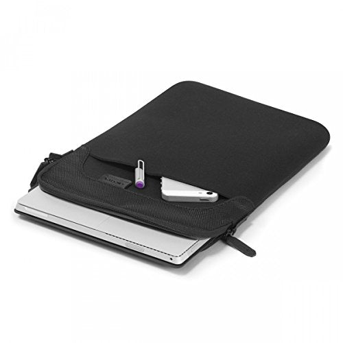 DICOTA Ultra Skin PRO Laptop Sleeve 14.1" Black. The slipcase has an ultra slim and lightweight design. Soft faux fur lining protects against scratches. Flexible front pocket for accessories. Lifetime Warranty. Sleeve suitable for laptop sizes: 14" and 14.1". - DICOTA has over 20 years experience in providing professionals with high quality, stylish and durable solutions to protect their personal devices.  Aside from a comprehensive range of notebook cases DICOTA also offer privacy filters, lock