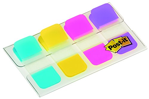 Best Value Post-it 699771 15.8 x 38.1 mm Strong Index - Aqua/Yellow/Pink/Violet (Pack of 40)