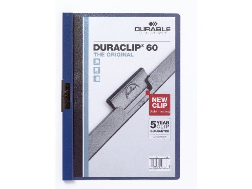 Best Value Durable Duraclip 60, Clip File for 1-60 Sheets A4 - Midnight Blue