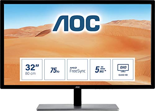 Q3279Vwfd8/32" 2560x1440 75Hz, LED monitor - 31.5" - 2560 x 1440 HD - 250 cd/m2 - 1200:1 - 5ms - HDMI (MHL), VGA, DVI-D, DisplayPort - Black