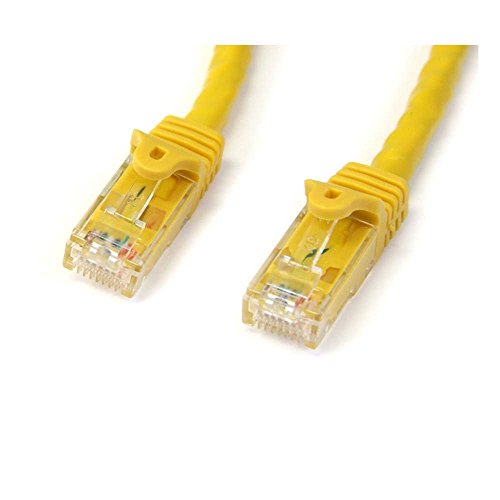 StarTech.com N6PATC1MYL 1 m Yellow Gigabit Snagless RJ45 UTP Cat6 Patch Cable, 1 m Patch Cord, Ethernet Patch Cable, RJ45 Male to Male Cat 6 Cable