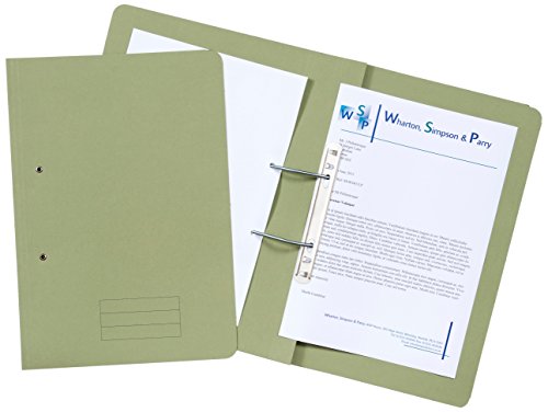 Best Value Exacompta Guildhall Spiral Files, 285 gsm, Foolscap, - Green, Pack of 25