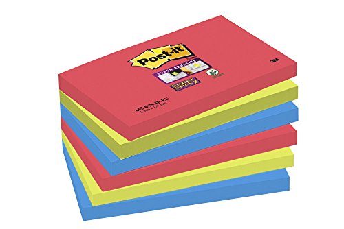 Best Value 3M 6556SJ Postit 976x127 mm Jewel Pop Notes - Assorted Colours (Pack of 6)