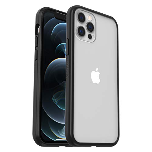 OtterBox for Apple iPhone 12/iPhone 12 Pro, Slim Drop Proof Protective Case, React,  Black Crystal  Clear/Black  - Non-Retail Packaging