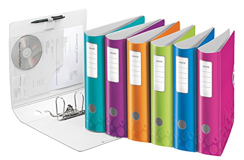 Best Value Leitz Lever Arch File, Metallic purple, A4, Curved spine 75mm width, Elastic fastening, Light polyfoam, WOW Range, 11060062