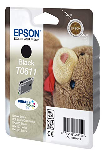 Epson T0611 - Print cartridge - 1 x pigmented black - 250 pages