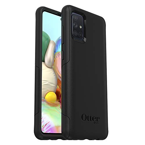 OtterBox Commuter Series Lite - Back cover for mobile phone - polycarbonate, synthetic rubber - black - for Samsung Galaxy A71