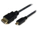 Best Value StarTech.com 3m High Speed HDMI Cable with Ethernet - HDMI to HDMI Micro - M/M - 3 Meter HDMI (A) to HDMI Micro (D) Cable (HDADMM3M)