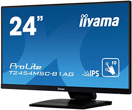 iiyama ProLite T2454MSC-B1AG - LED monitor - 23.8" - touchscreen - 1920 x 1080 Full HD (1080p) @ 60 Hz - IPS - 250 cd/m - 1000:1 - 5 ms - HDMI, VGA - speakers - matte black