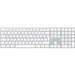 Apple Magic Keyboard with Numeric Keypad - Keyboard - Bluetooth - Arabic - silver - for 10.2-inch iPad, 10.5-inch iPad Air, 10.9-inch iPad Air, iPad mini 5, iPhone 11, 12, SE, XR