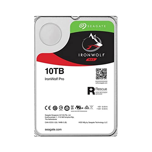 Seagate IronWolf Pro ST10000NE000 - Hard drive - 10 TB - internal - 3.5" - SATA 6Gb/s - 7200 rpm - buffer: 256 MB - with Seagate Rescue Data Recovery