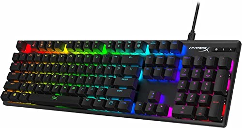 HyperX Alloy Origins - Keyboard - backlit - USB-C - QWERTY - UK - key switch: HyperX Red - black - for Microsoft Xbox One S, Xbox One S All-Digital Edition, Xbox One X, Xbox Series S, Xbox Series X, Sony PlayStation 4, Sony PlayStation 5