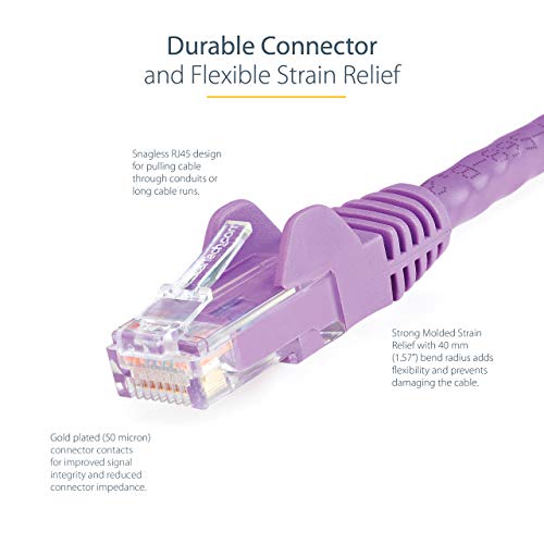 StarTech Cat6 Snagless UTP Network Patch Purple