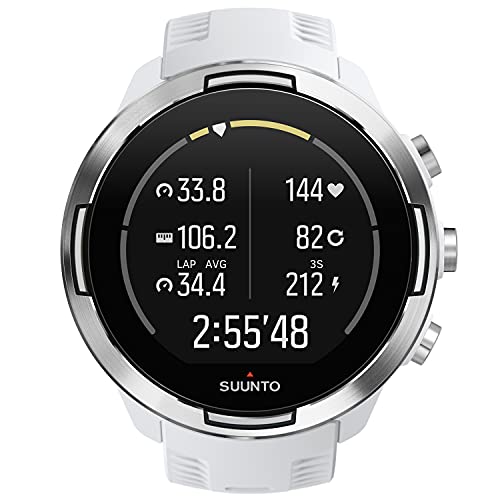 Suunto 9 - White - sport watch with strap - silicone - white - wrist size: 130-220 mm - Bluetooth - 81 g