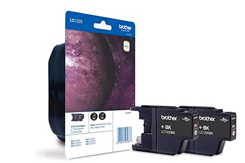 Brother LC1220BKBP2 - 2-pack - black - original - blister - ink cartridge - for Brother DCP-J525, DCP-J725, DCP-J925, MFC-J430, MFC-J625, MFC-J825, MyMio MFC-J825