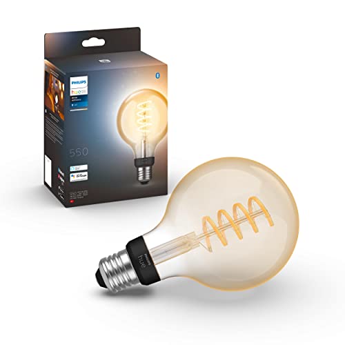 Philips Hue White ambiance - LED filament light bulb - shape: G93 - clear finish - E27 - 7 W (equivalent 40 W) - class G - warm to cool white light - 2200-4500 K