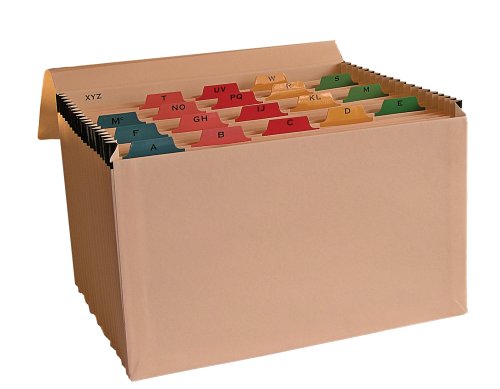 Best Value A-Z EXPCAAZ19 Expanding manilla file with multi-coloured mylar tabs