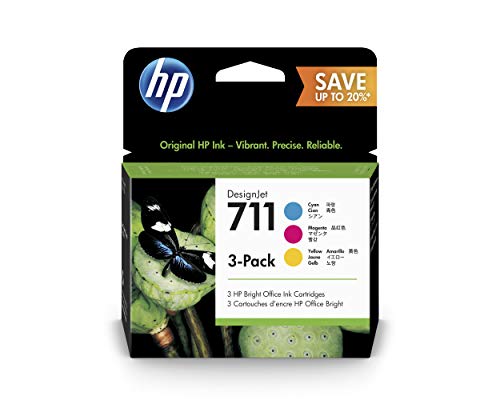 HP 711 - 3-pack - 29 ml - yellow, cyan, magenta - original - DesignJet - ink cartridge - for DesignJet T120, T120 ePrinter, T520, T520 ePrinter