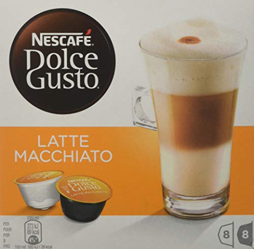 Best Value NESCAF Dolce Gusto Latte Macchiato Coffee Pods, 16 capsules (8 Servings)