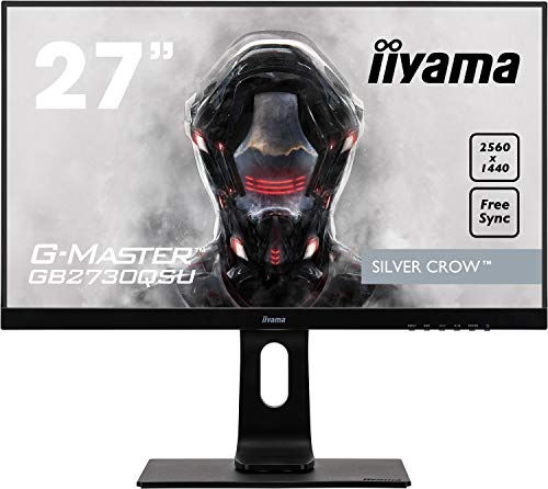 iiyama G-MASTER Silver Crow GB2730QSU-B1 - LED monitor - 27" (27" viewable) - 2560 x 1440 @ 75 Hz - TN - 350 cd/m - 1000:1 - 1 ms - HDMI, DVI-D, DisplayPort - speakers - black