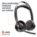 Poly Voyager Focus 2 UC Stereo Bluetooth 5.1 USB A Headset with Charging Stand SoundGuard DIGITAL ANC Mode Boom Microphone