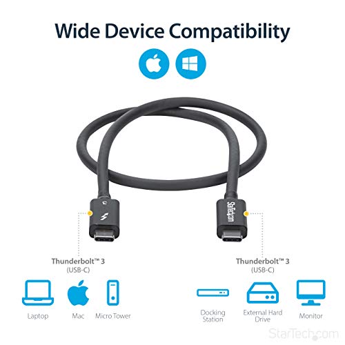 StarTech 0.5m Thunderbolt 3 USB C Cable