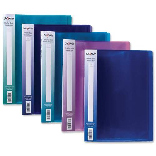 Best Value Snopake 12199 A4 Electra Display Books with 10 Pockets - Assorted Colours (Pack of 10)